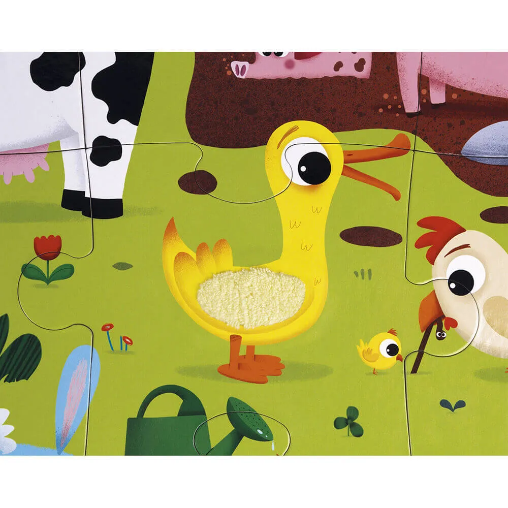 Janod Farm Animals Tactile (Touch & Feel) Puzzle