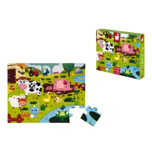 Janod Tactile Puzzle - Farm Animals