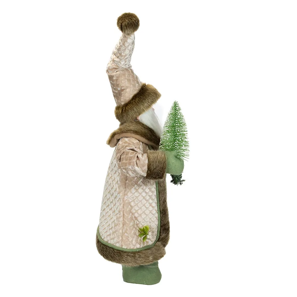 Kurt Adler 18-Inch Sage and Neutral Santa Table Piece