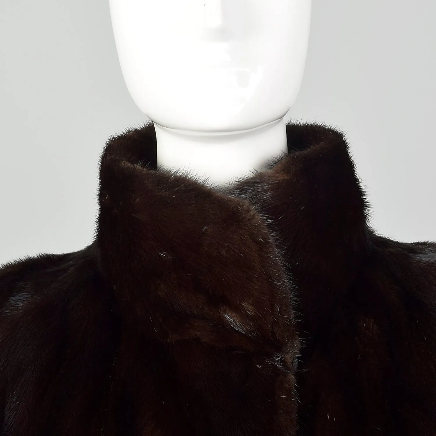 Large 1950s Black Mink Coat