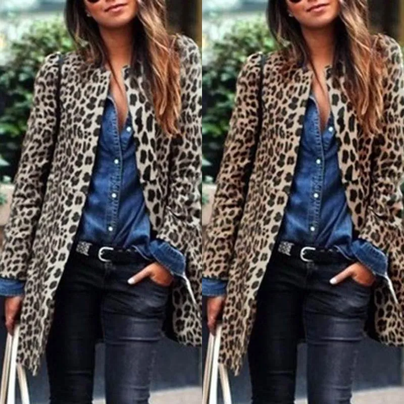 Leopard Print Thin Coat Long Sleeve Cardigan