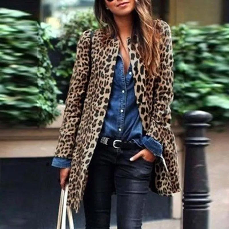 Leopard Print Thin Coat Long Sleeve Cardigan