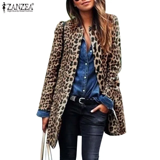 Leopard Print Thin Coat Long Sleeve Cardigan