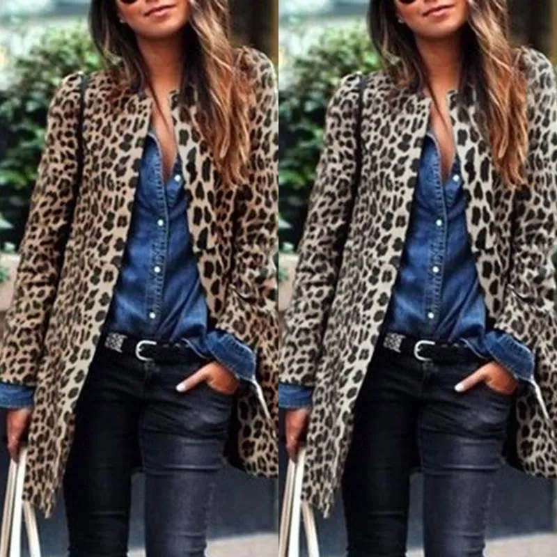 Leopard Print Thin Coat Long Sleeve Cardigan