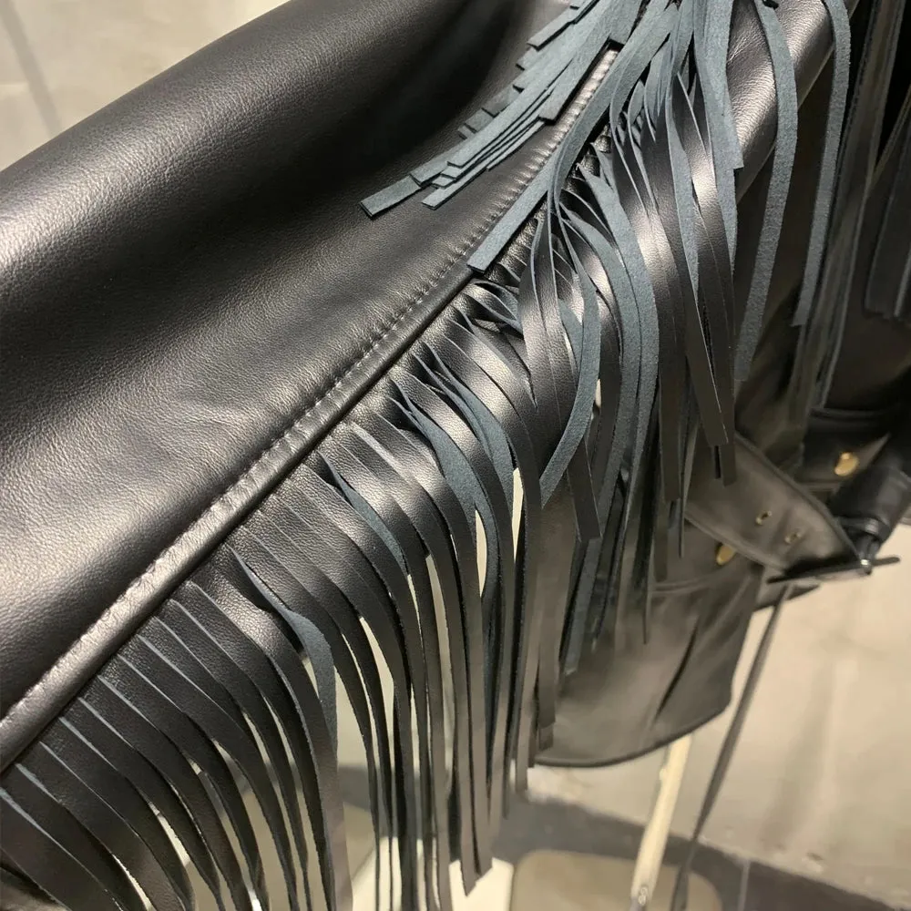 Luxury Genuine Leather Fringe Jacket