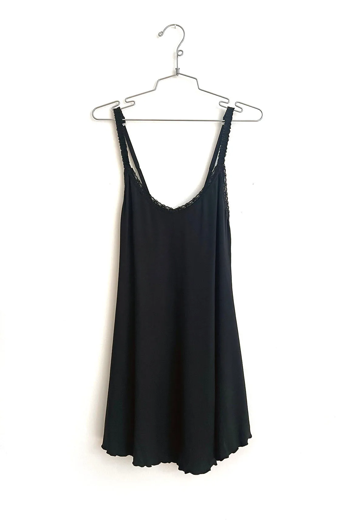 Moonshadow Slip Dress in Black Tencel Modal Jersey