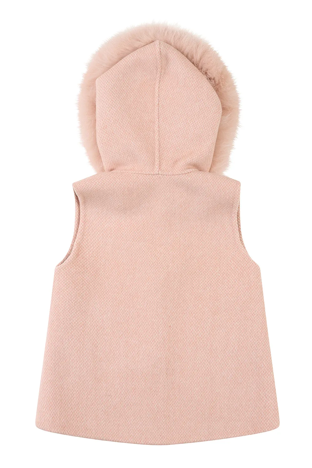 PERLA cashmere gilet vest  / Blush