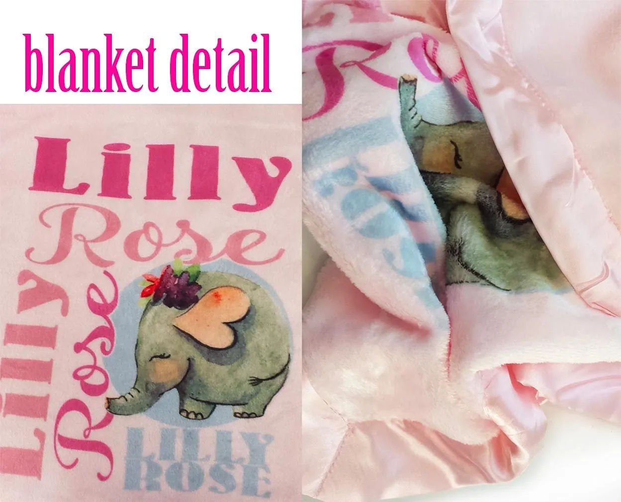 Personalized Baby Blanket Satin Trim Super Soft Pink Girl Blue Boy Receiving Blankets Stroller Fleece Nursery Baby Shower Gift Birth Stats