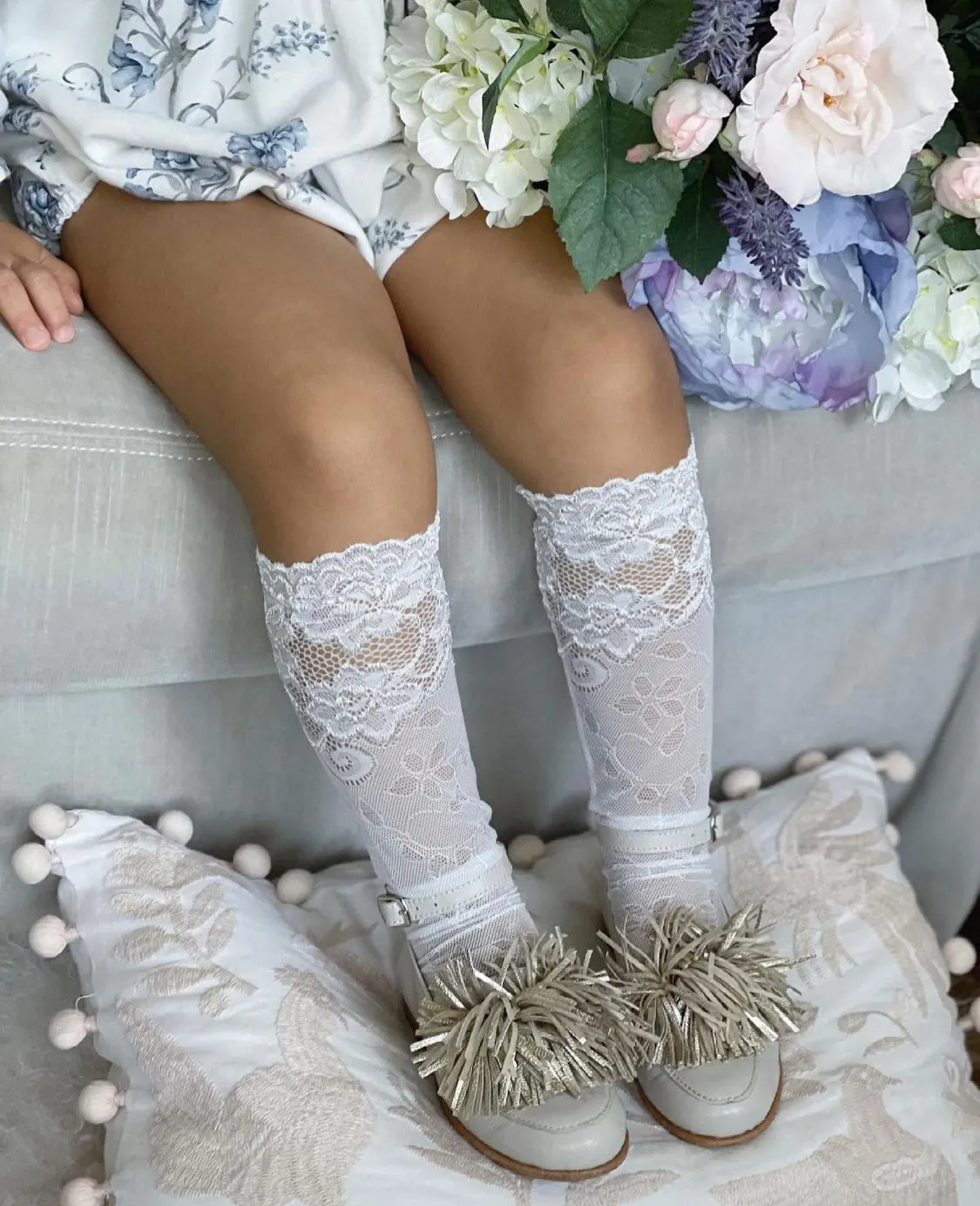 Petite Maison Kids Floral Lace Socks