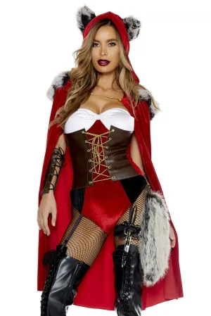 Plus Size Red Haute Riding Hood Costume