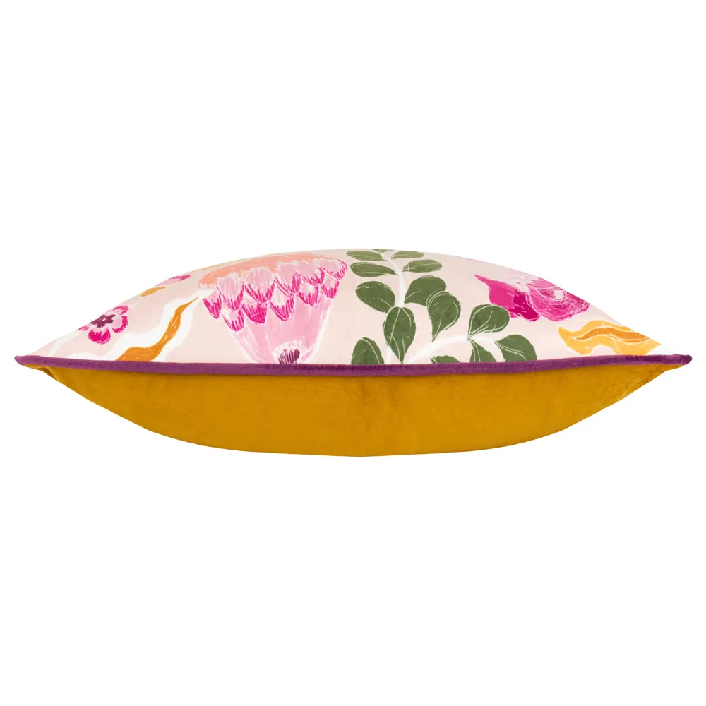 Protea Printed Abstract Cushion Pink