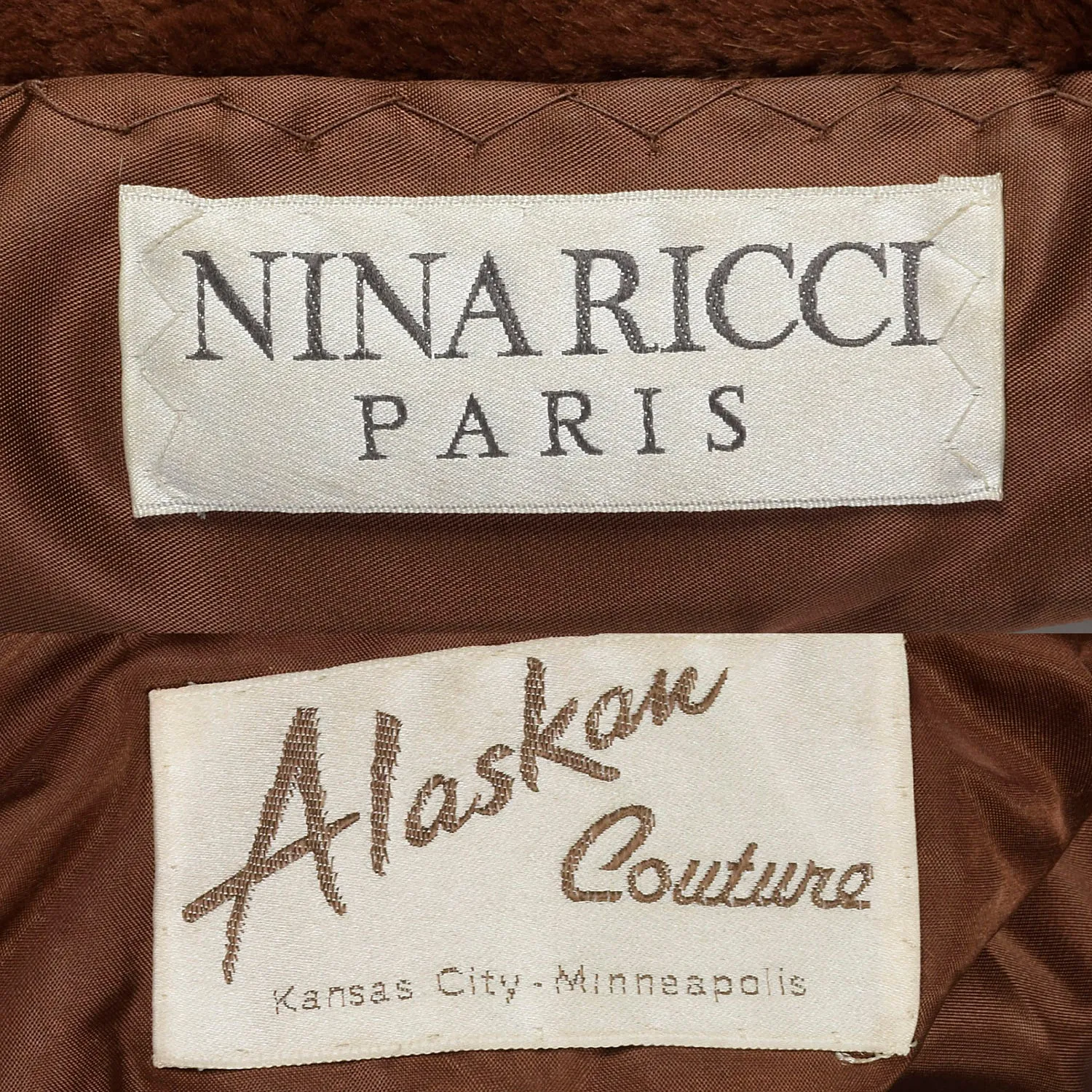 Small-Medium 1990s Nina Ricci Brown Fur Hooded Coat