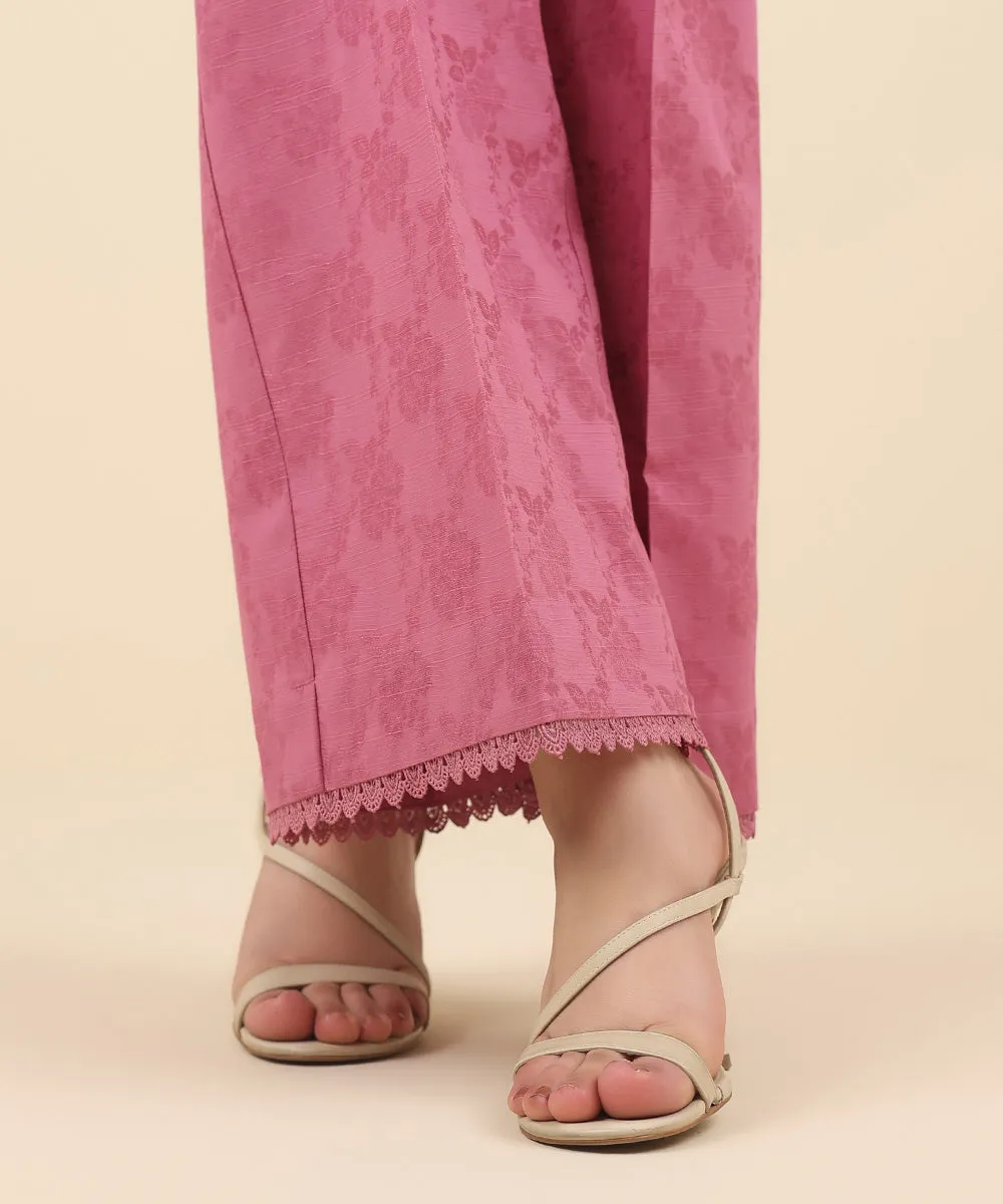 Solid Cotton Jacquard Culottes