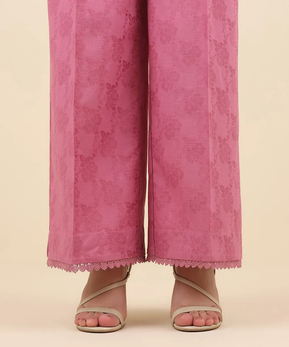 Solid Cotton Jacquard Culottes