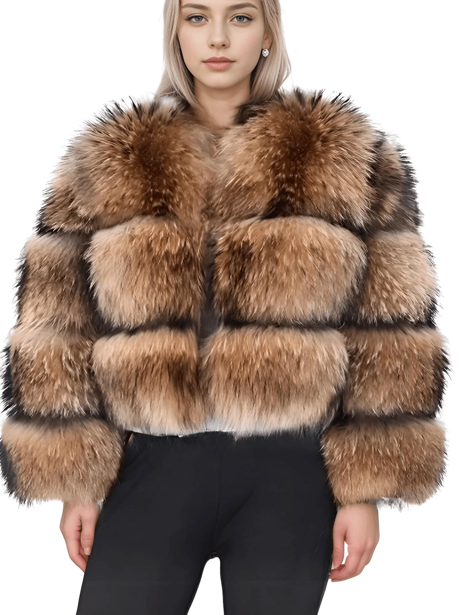 Super Hot Winter Luxury Women's Thick Real Fur Coat Natural Fox Fur Jacket Plus Size Jackets Female