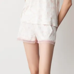 Swiss Harmony Lace Trim Lounge Shorts