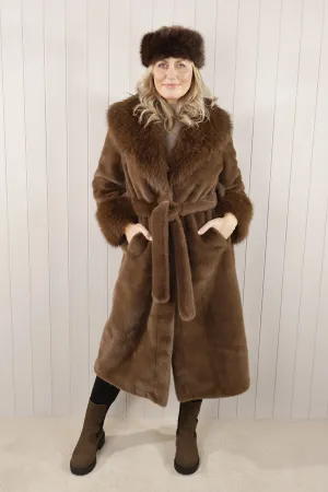 Tegan Faux fur Coat Chocolate