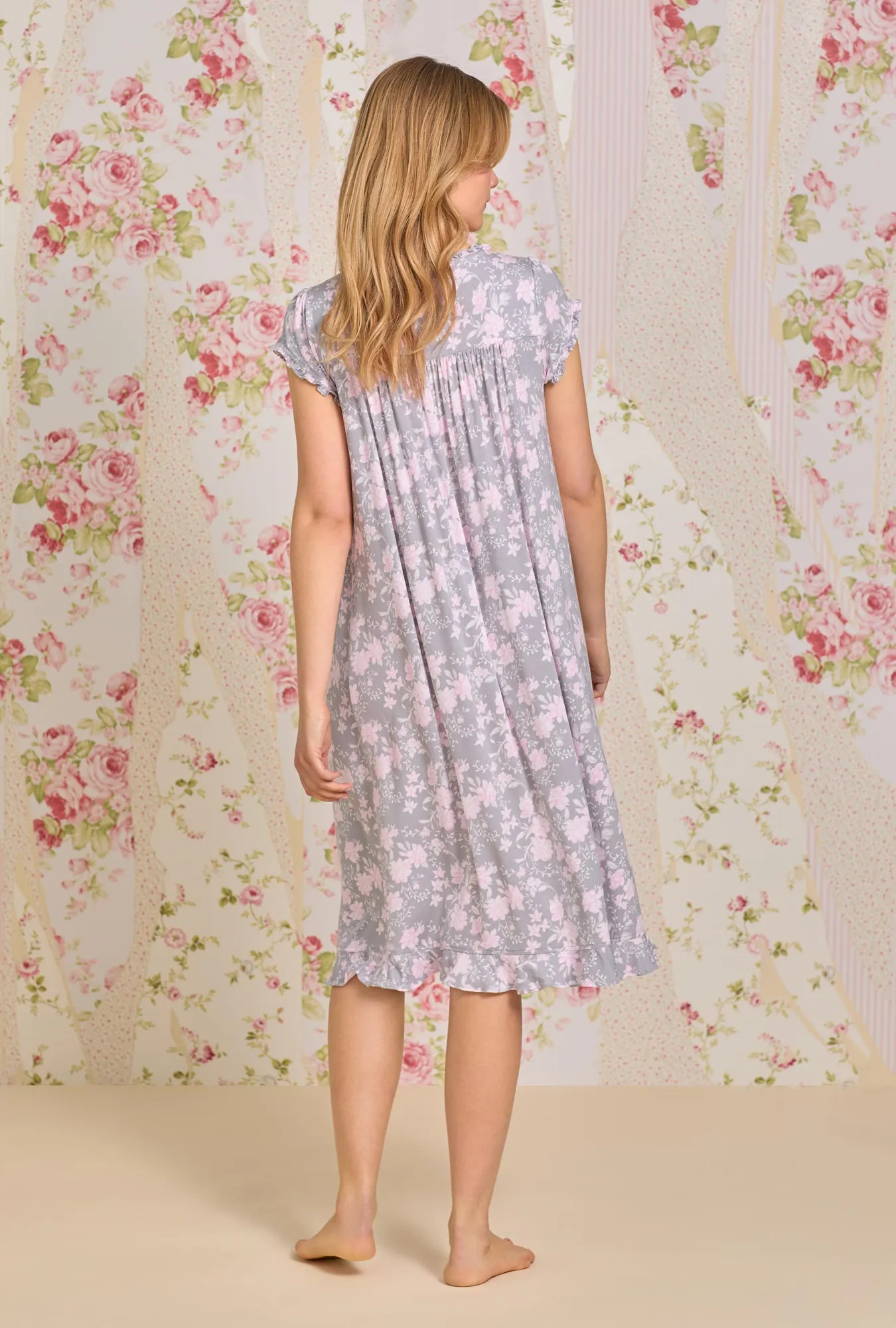 Tencel™ Water Roses Waltz Knit Nightgown