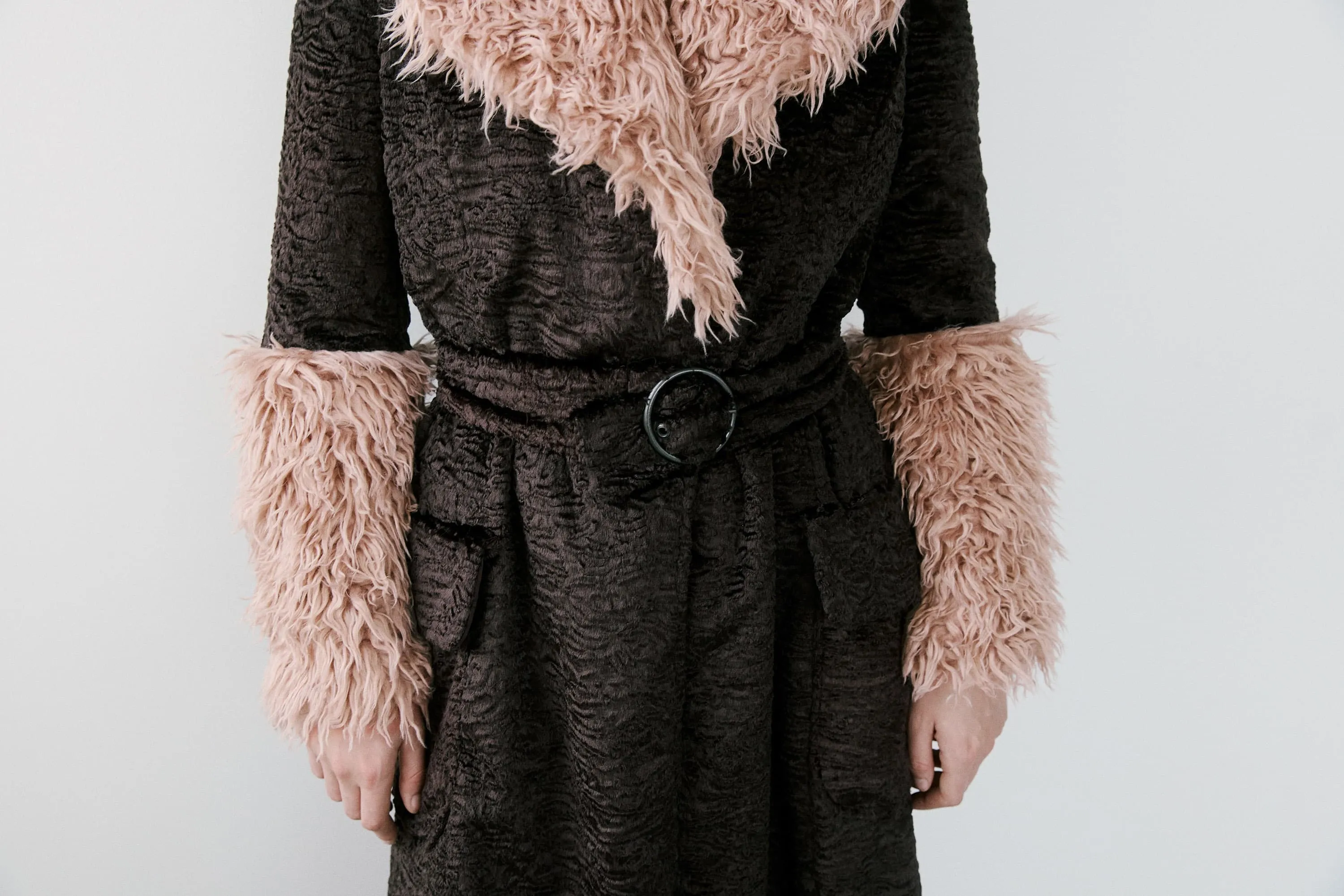 Victoria coat – burnt mahogany & rosy blush