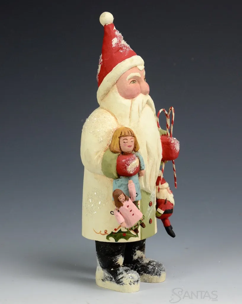 White and Sage Santa with Toys by Greg Guedel