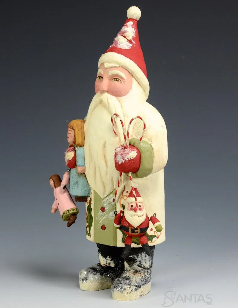 White and Sage Santa with Toys by Greg Guedel