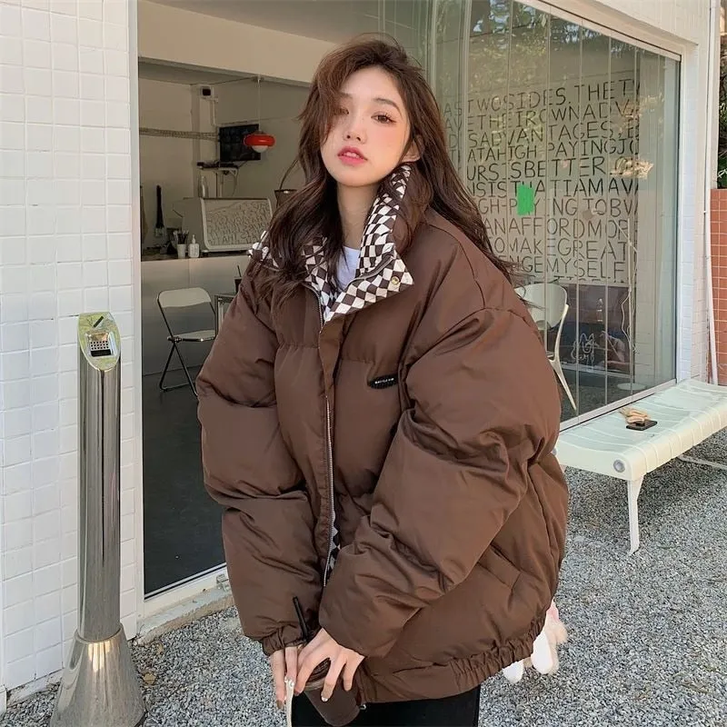 Winter Puffer Check Jacket