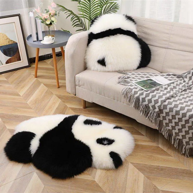 Wool Panda Charm Pillow Cushion